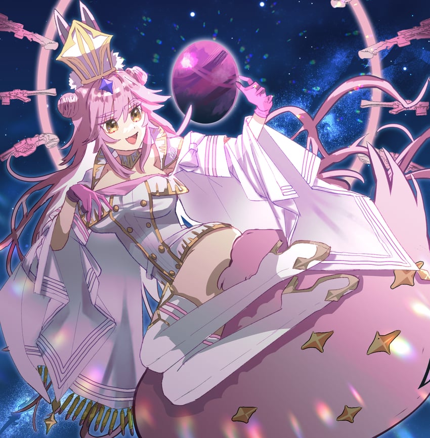 tamamo and koyanskaya (fate and 1 more) drawn by haku_kouki