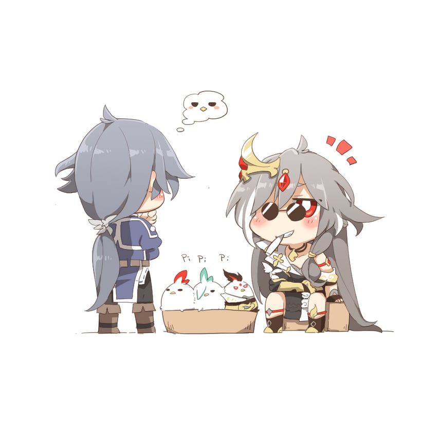fu hua, herrscher of sentience, and jingwei (honkai and 1 more) drawn by rebecca_(keinelove)