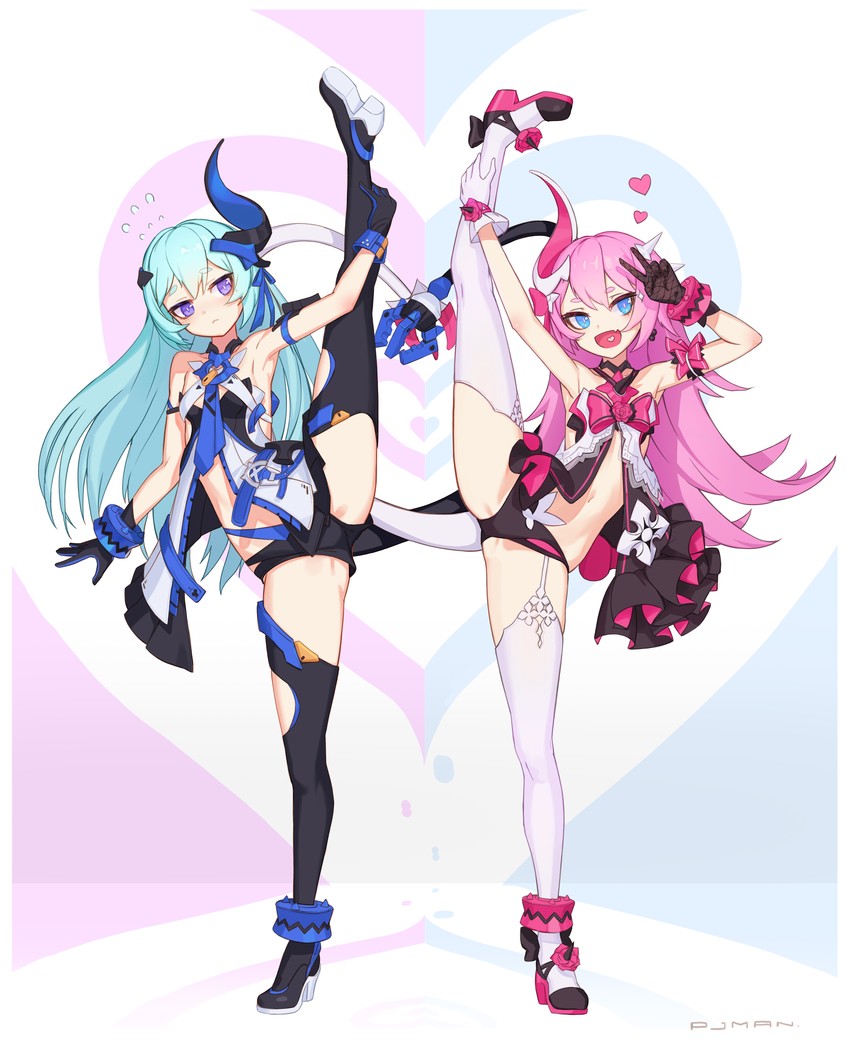 rozaliya olenyeva and liliya olenyeva (honkai and 1 more) drawn by pjman