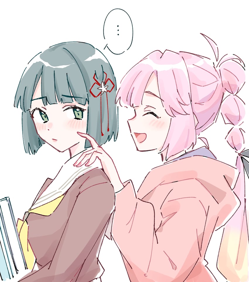 momose ginko and anyoji hime (love live! and 1 more) drawn by zangemiya