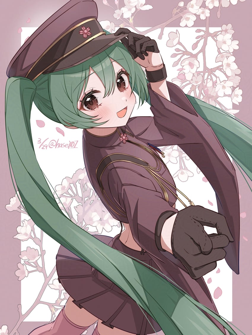 hatsune miku (vocaloid and 1 more) drawn by hasei_(hasei01)