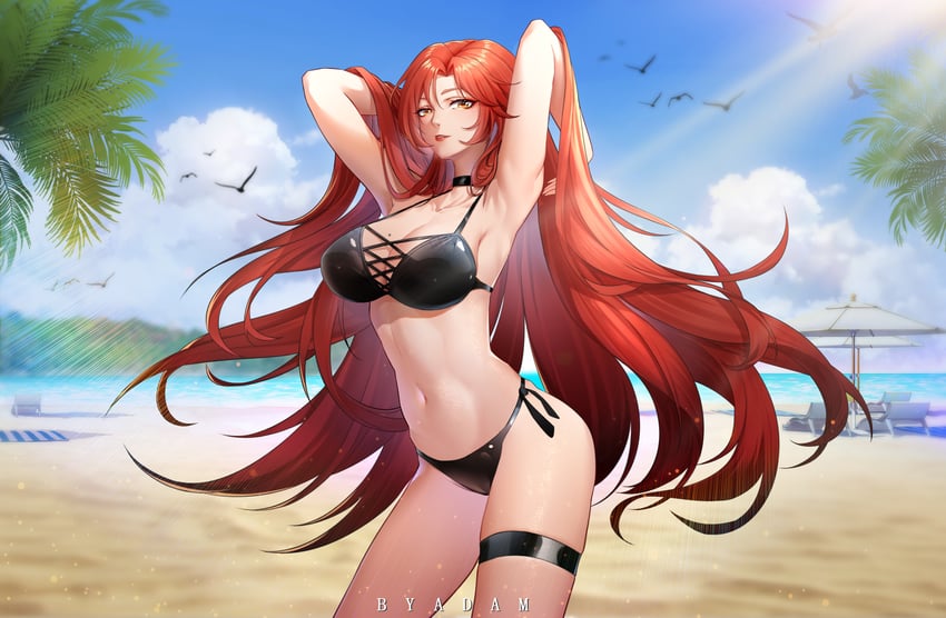 murata himeko (honkai and 1 more) drawn by byadam