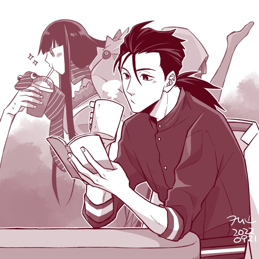 oryou and sakamoto ryouma (fate and 1 more) drawn by woruha