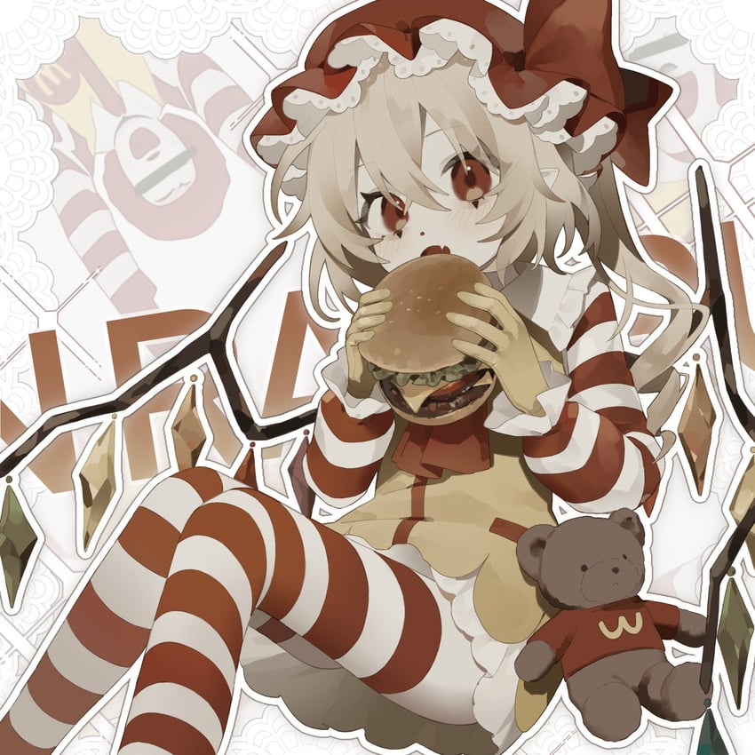 flandre scarlet and ronald mcdonald (touhou and 1 more) drawn by rcs_4