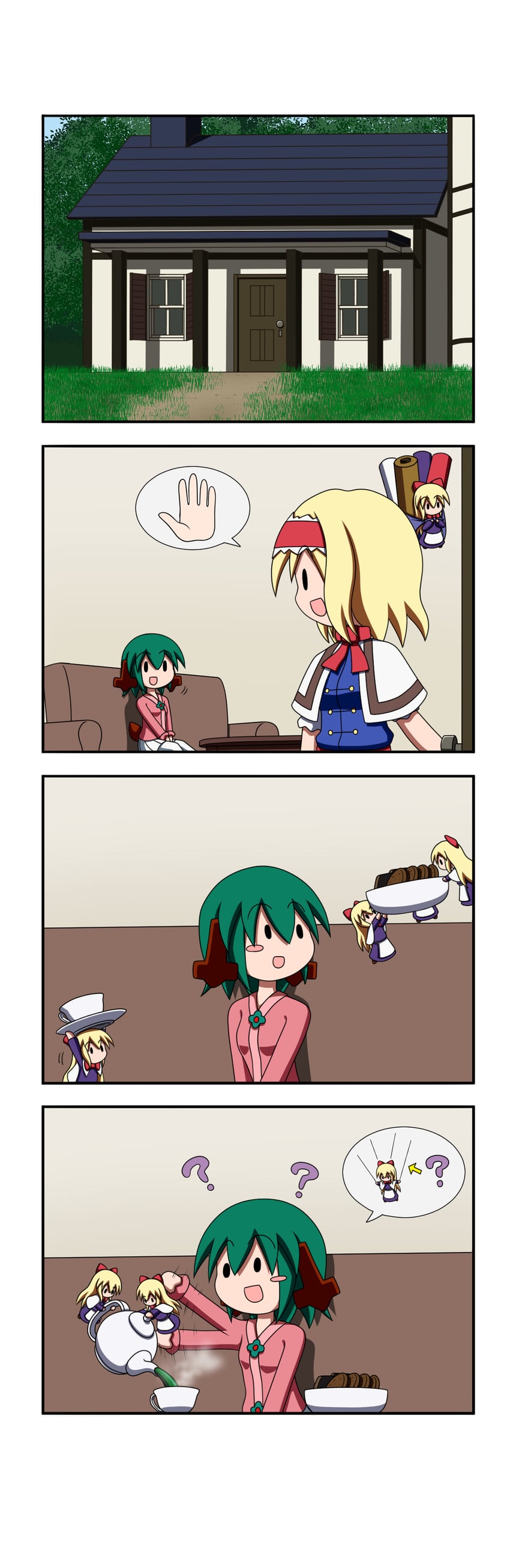 alice margatroid, shanghai doll, and kasodani kyouko (touhou) drawn by rakugaki-biyori