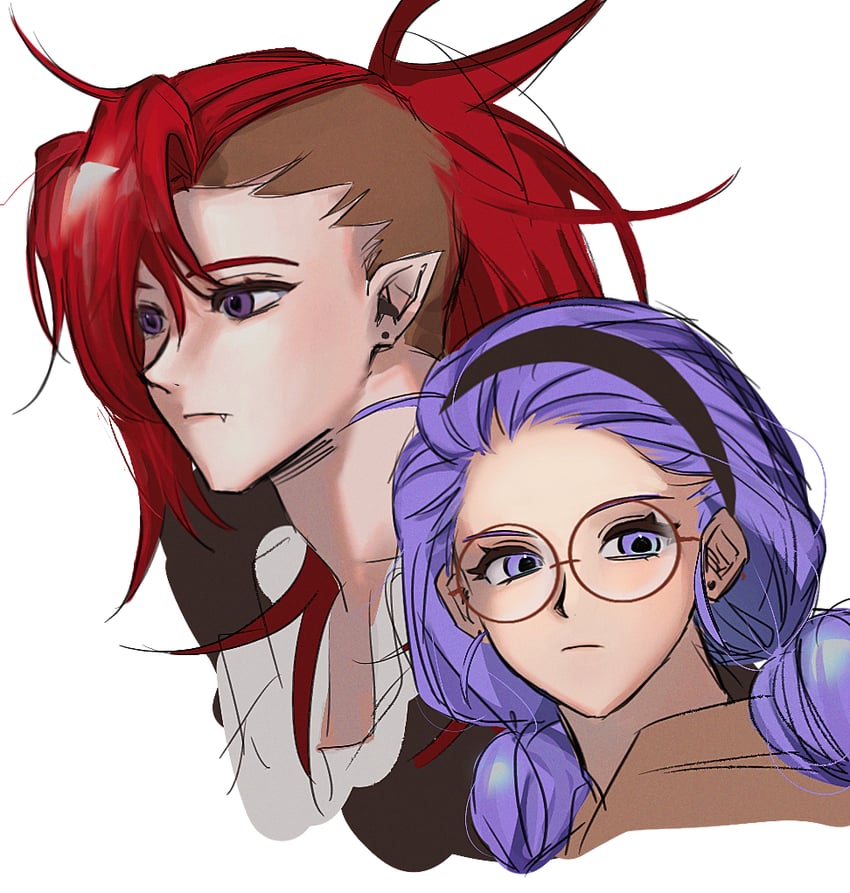 vampire cookie and alchemist cookie (cookie run) drawn by ponong