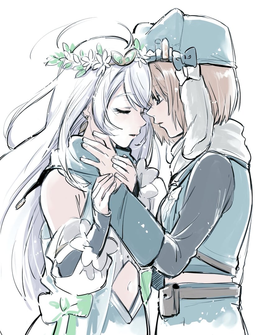 miura asahi and aoba chika (mahou shoujo madoka magica and 1 more) drawn by yukishiro_(hitsuji)