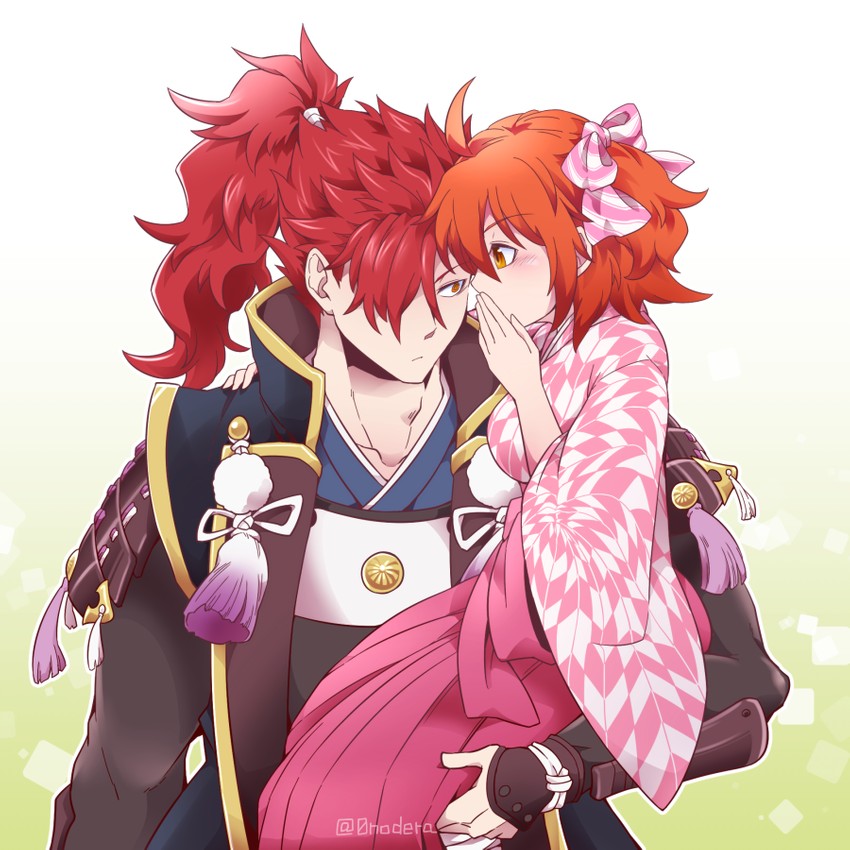 fujimaru ritsuka and mori nagayoshi (fate and 1 more) drawn by 0nodera