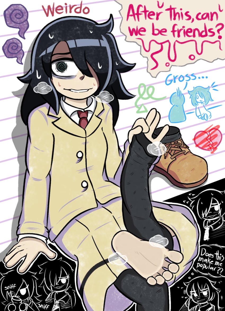 kuroki tomoko (watashi ga motenai no wa dou kangaetemo omaera ga warui!) drawn by mintytoid
