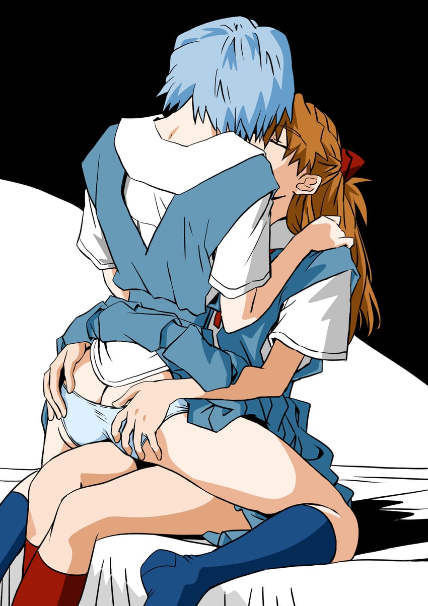 souryuu asuka langley and ayanami rei (neon genesis evangelion) drawn by yuutaku
