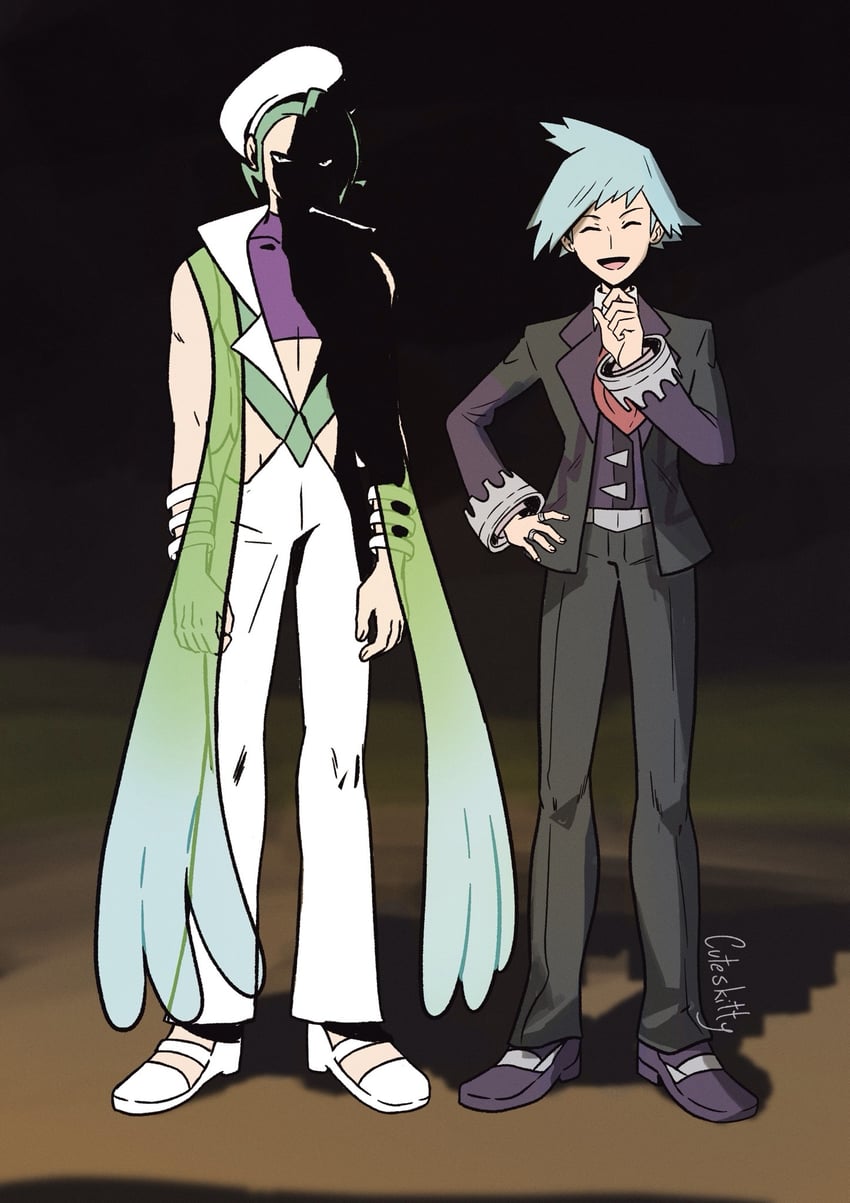 steven stone and wallace (pokemon and 1 more) drawn by cuteskitty