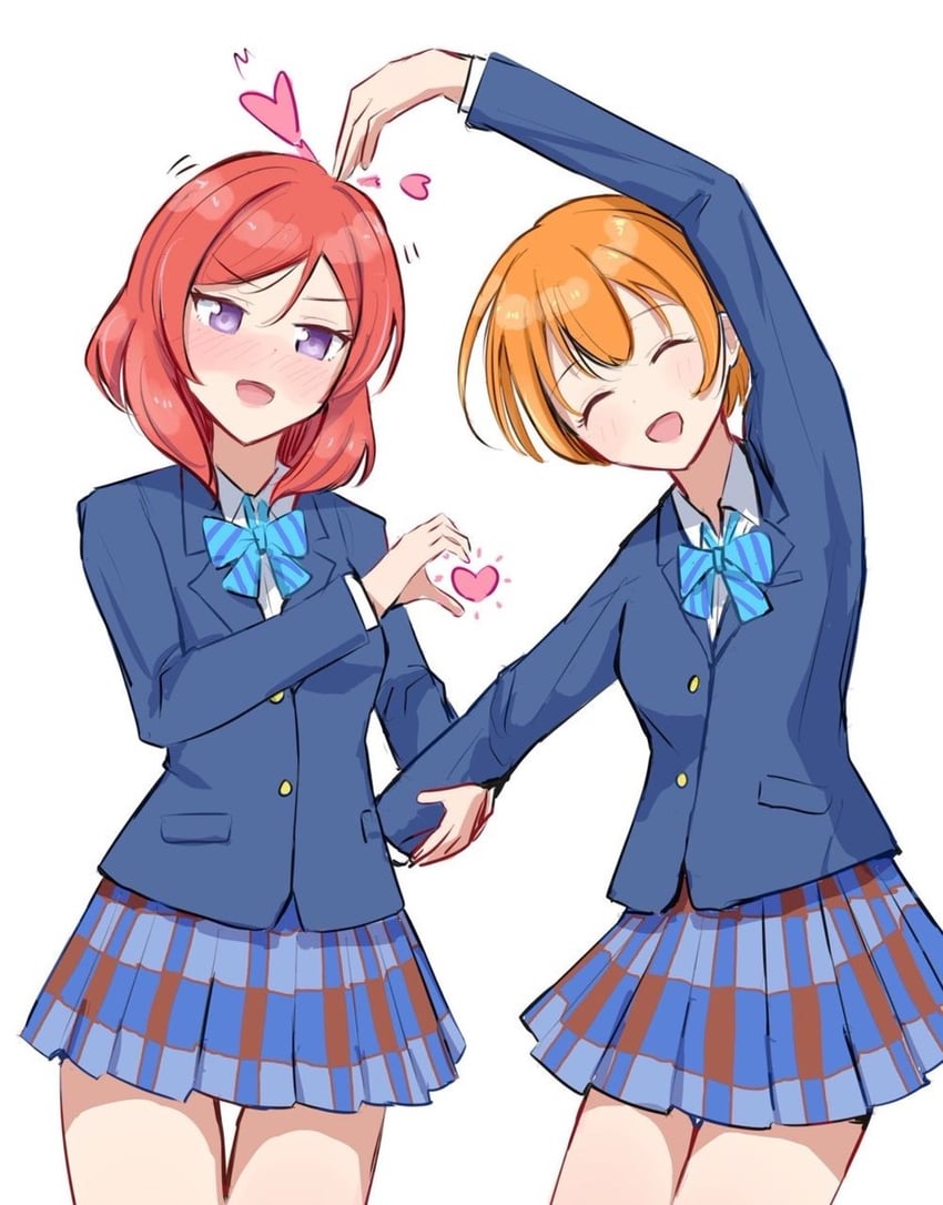 nishikino maki and hoshizora rin (love live! and 1 more) drawn by sa(bannane)k