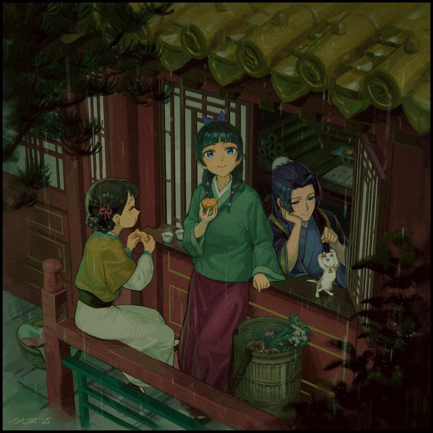 maomao, jinshi, and xiaolan (kusuriya no hitorigoto) drawn by tim_yan