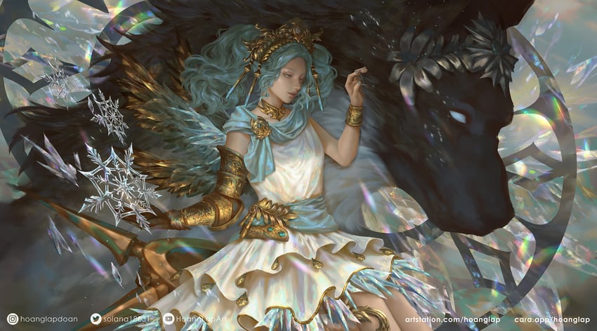 menphina and dalamud (final fantasy and 1 more) drawn by solan