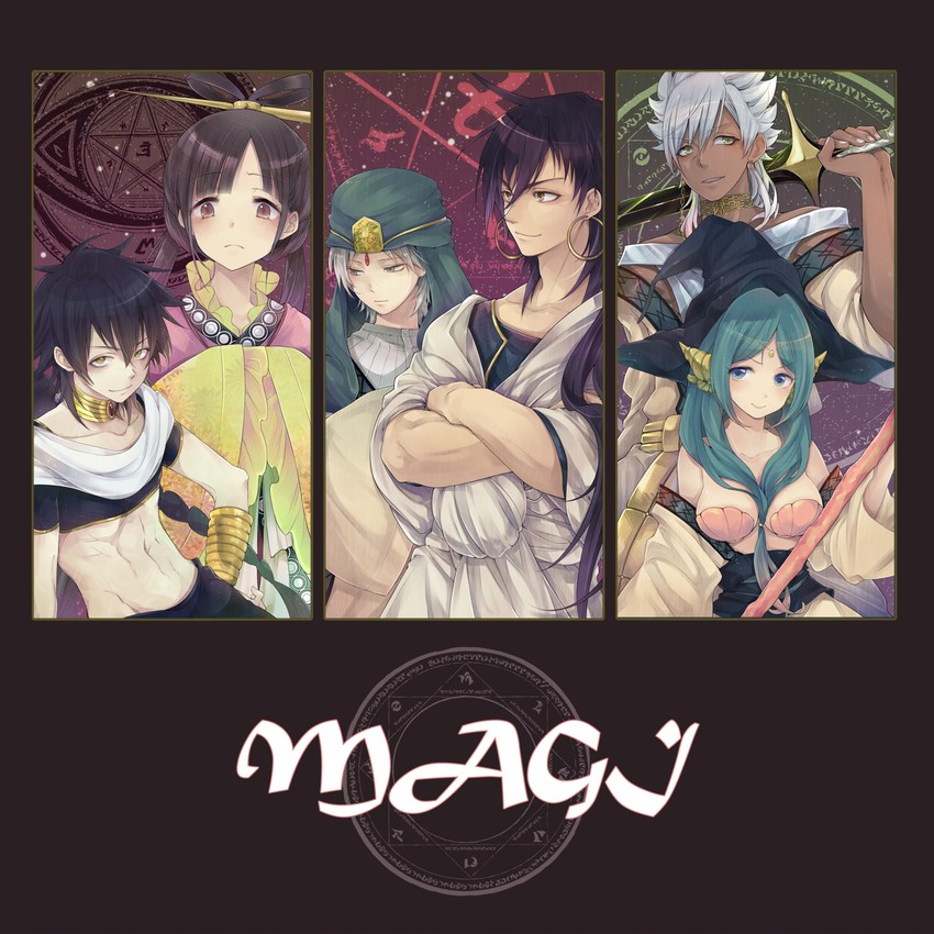 judal, ren kougyoku, sinbad, ja'far, yamuraiha, and 1 more (magi the labyrinth of magic) drawn by ocha_(hutuumikan)