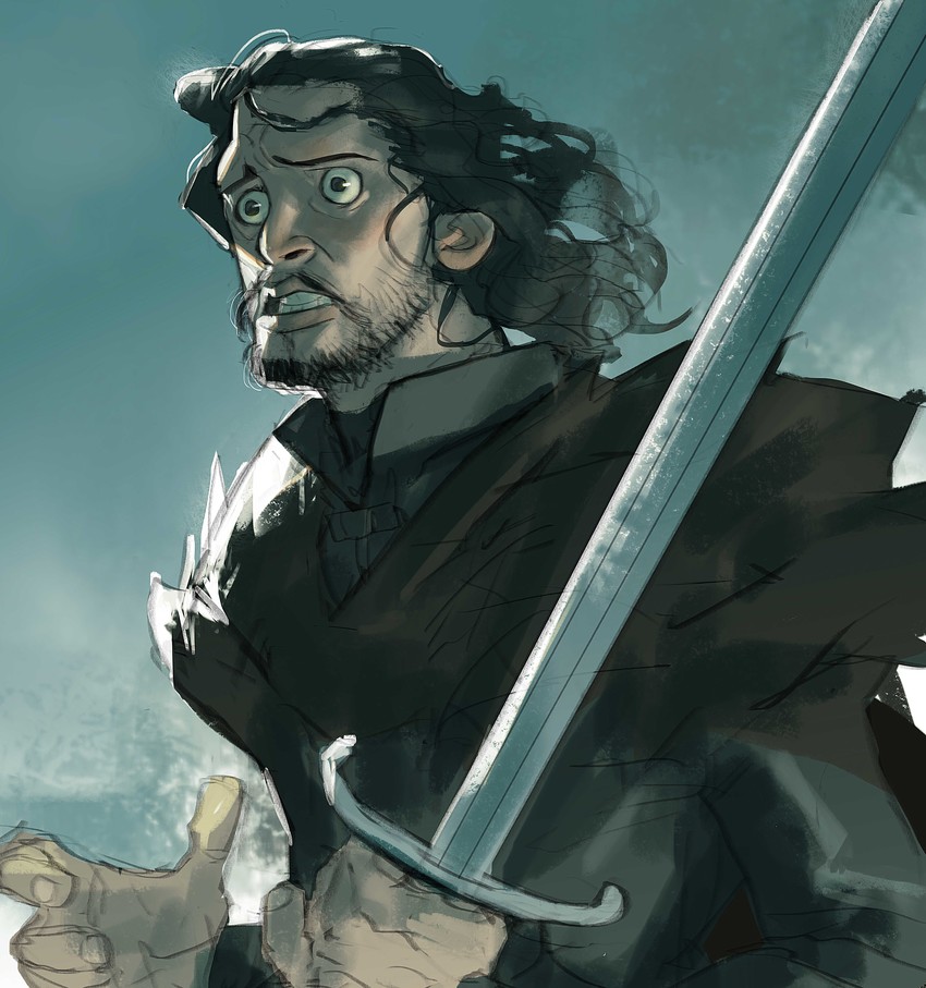 jon snow (a song of ice and fire and 1 more) drawn by ramon_nunez