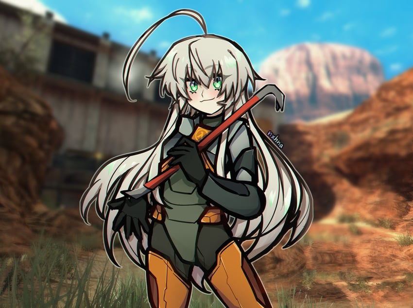 nyarlathotep and gordon freeman (haiyore! nyaruko-san and 3 more)
