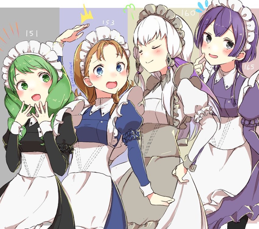 lysithea von ordelia, bernadetta von varley, annette fantine dominic, and flayn (fire emblem and 1 more) drawn by tori55nigen