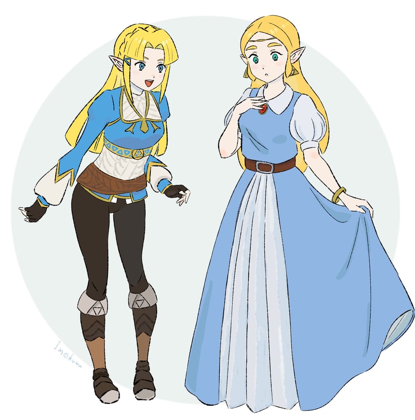 princess zelda (the legend of zelda and 2 more) drawn by imokuma