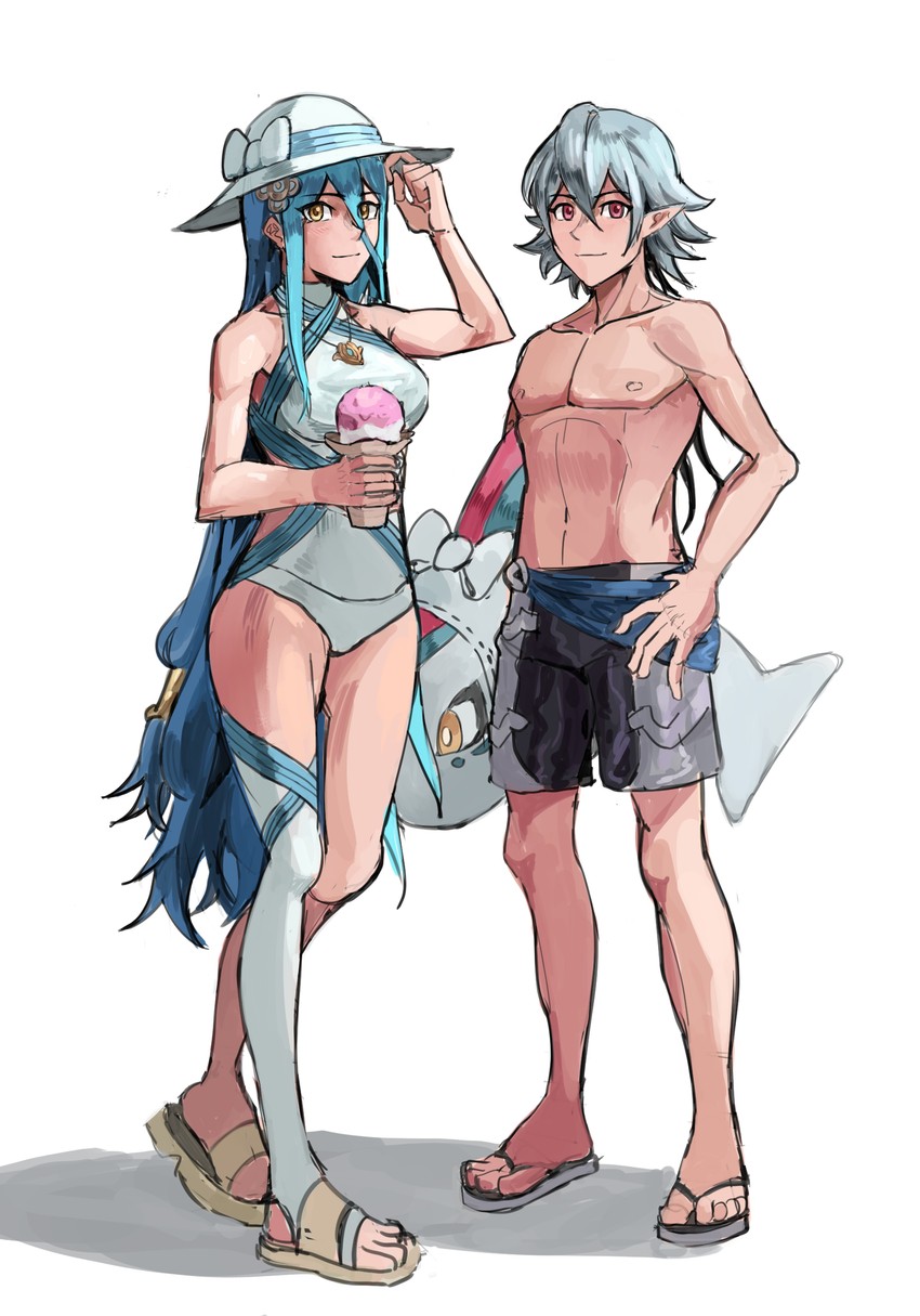 azura, male corrin, and lilith (fire emblem and 2 more) drawn by saiykik