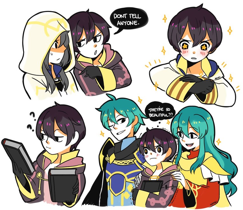 kiran, eirika, ephraim, and male morgan (fire emblem and 3 more) drawn by wuukidookie