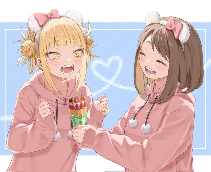 uraraka ochaco and toga himiko (boku no hero academia) drawn by kiina_(mrnsor)