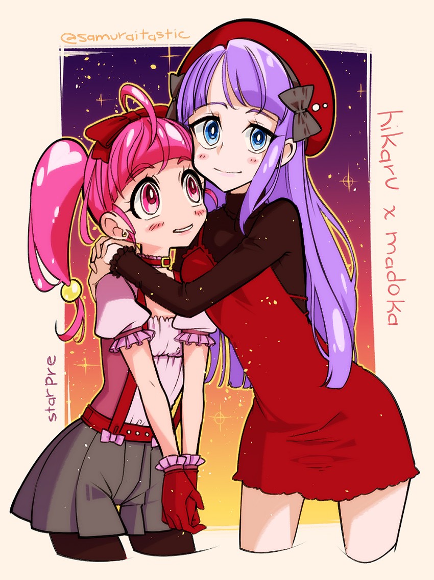 hoshina hikaru and kaguya madoka (precure and 1 more) drawn by star_samurai