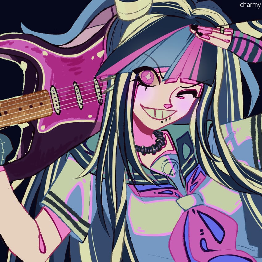 mioda ibuki (danganronpa and 1 more) drawn by charmy-s-thing