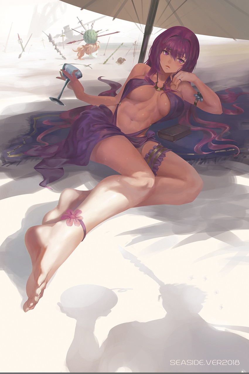 scathach, cu chulainn, and romani archaman (fate and 1 more) drawn by ushas