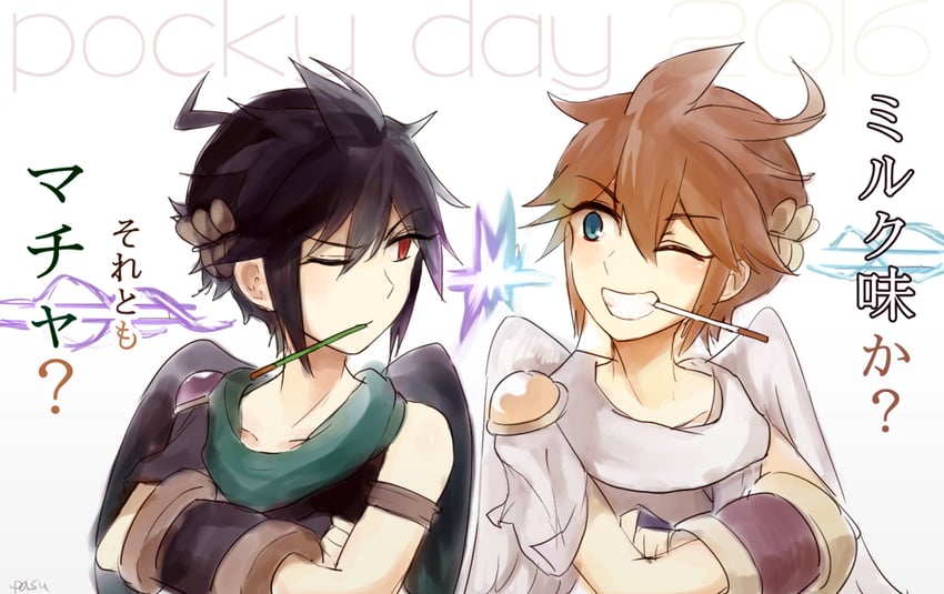 pit and dark pit (kid icarus and 1 more) drawn by pasu