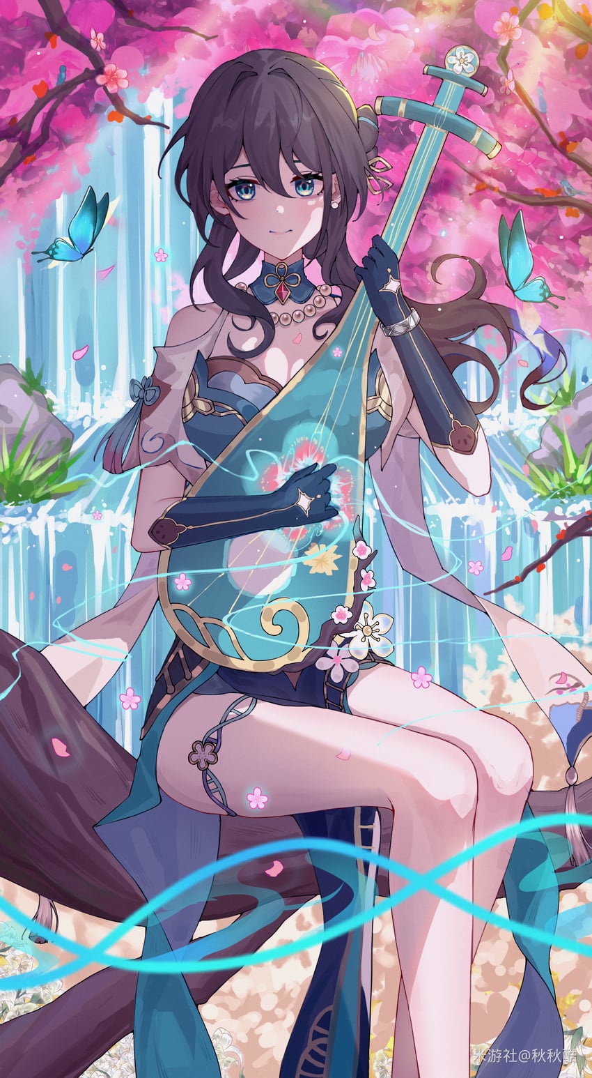 ruan mei (honkai and 1 more) drawn by qiuqiuku