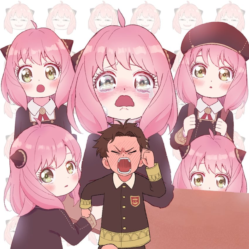 anya and damian desmond (spy x family) drawn by pagunoshiwaa