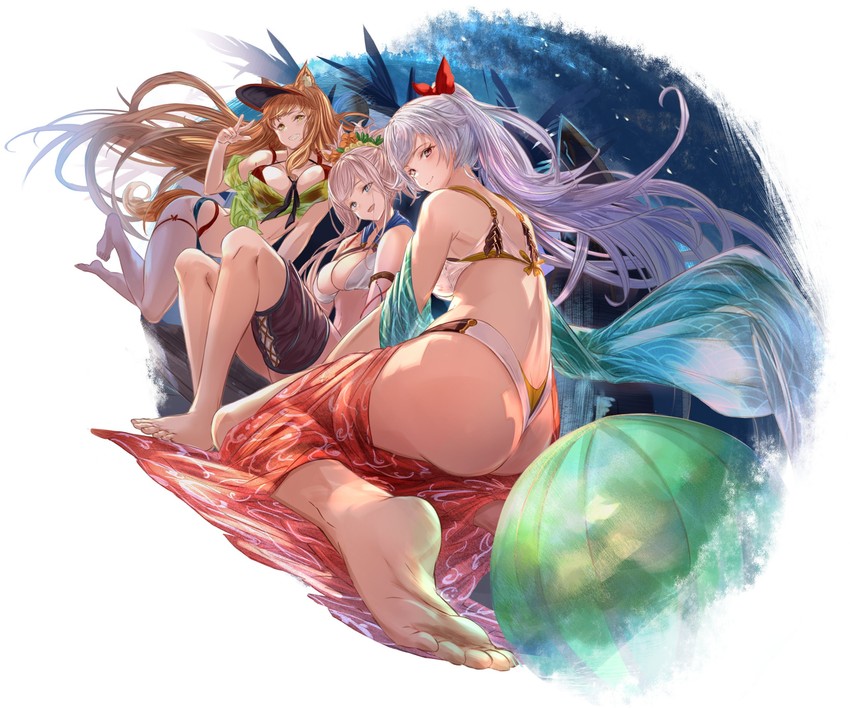 miyamoto musashi, tomoe gozen, and suzuka gozen (fate and 1 more) drawn by yatsuka_(846)
