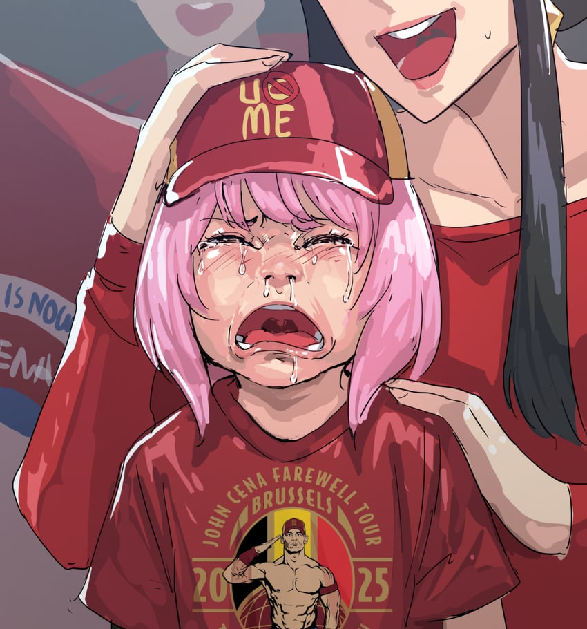 yor briar, anya, and john cena (real life and 2 more) drawn by cirenk