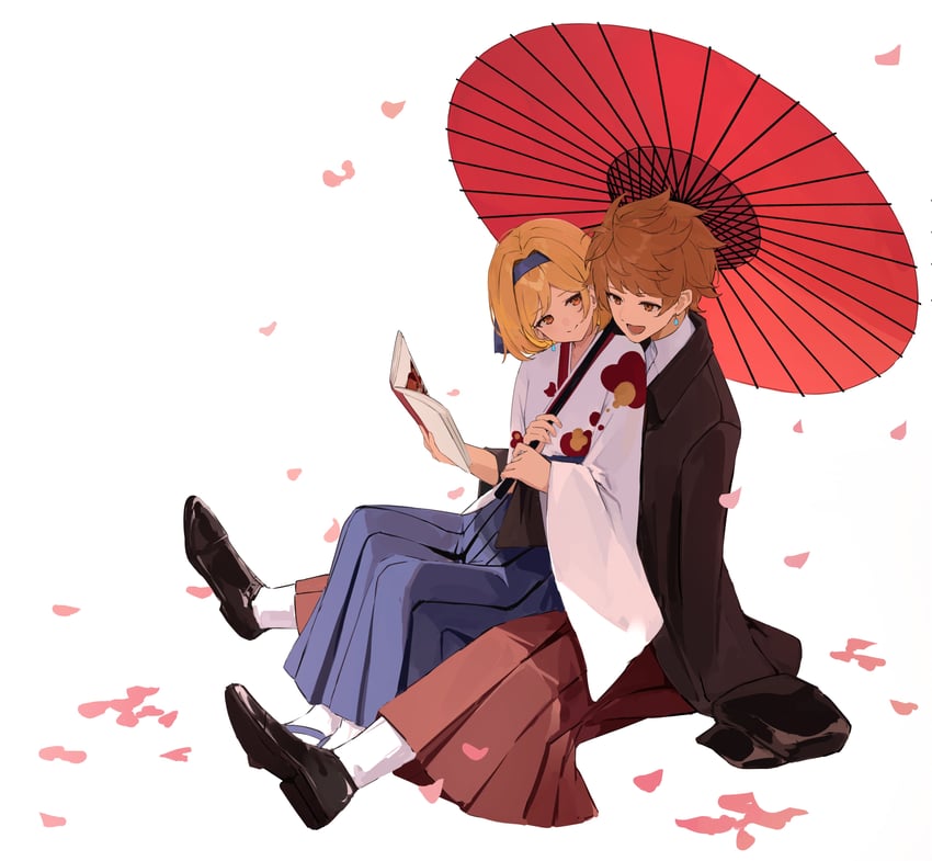 djeeta and gran (granblue fantasy) drawn by shiro_wa_(shiroshironix)