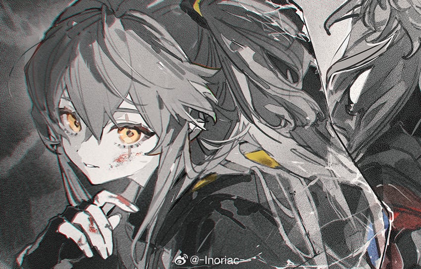 ump45 and leva (girls' frontline and 1 more) drawn by bai_qi-qsr