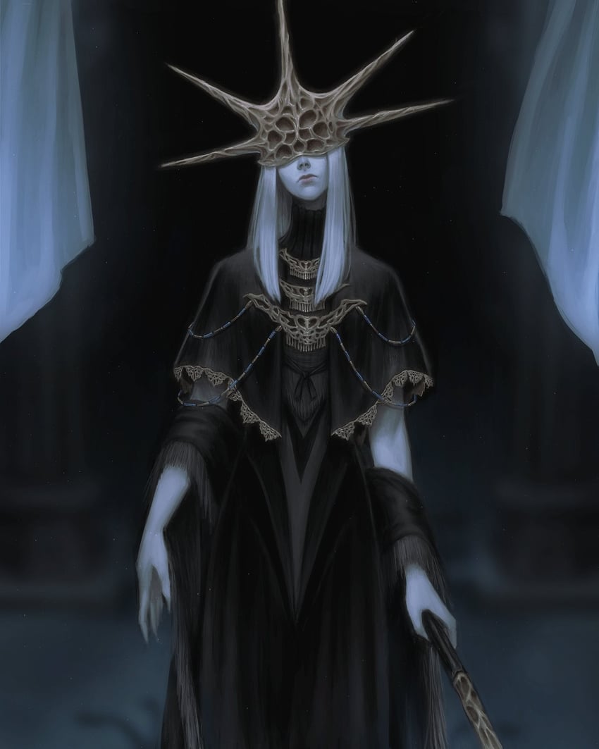 dark sun gwyndolin and aldrich devourer of gods (dark souls and 1 more) drawn by zorozombi