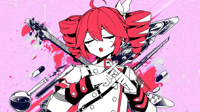 kasane teto (utau and 2 more) drawn by bilibili_308779336