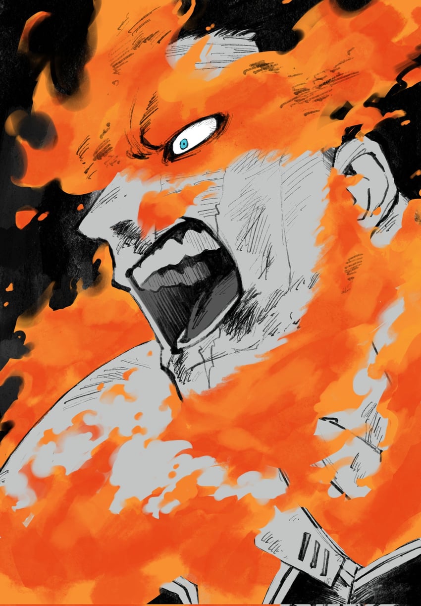 endeavor (boku no hero academia) drawn by ma_(maa21maa)