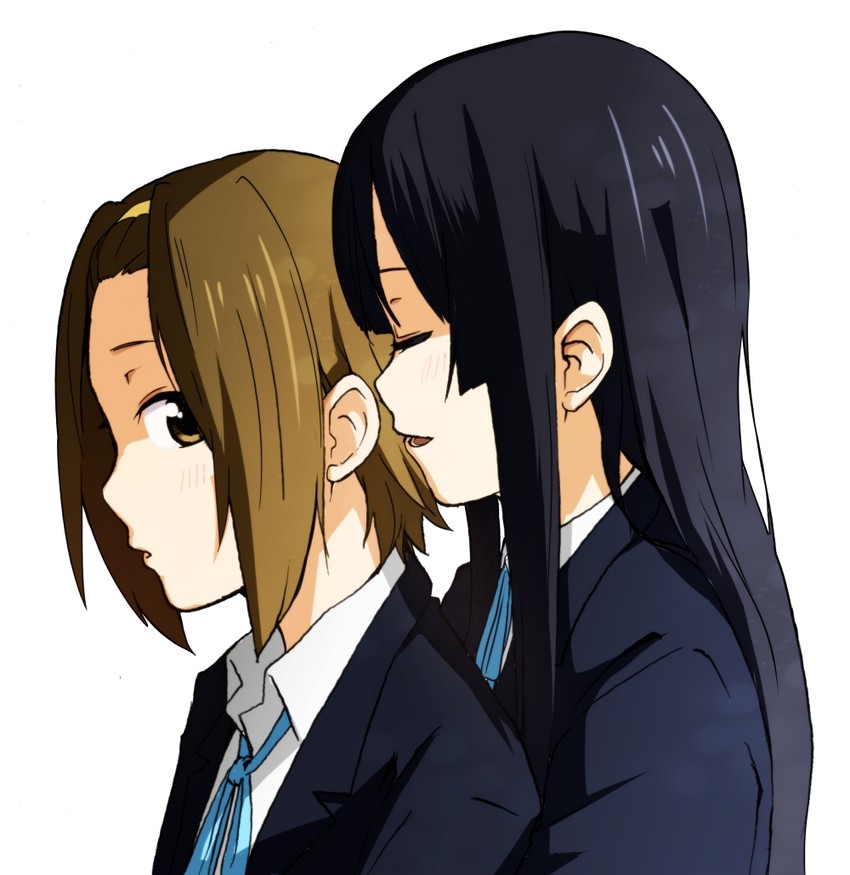 akiyama mio and tainaka ritsu (k-on!) drawn by zasshu_tamashii