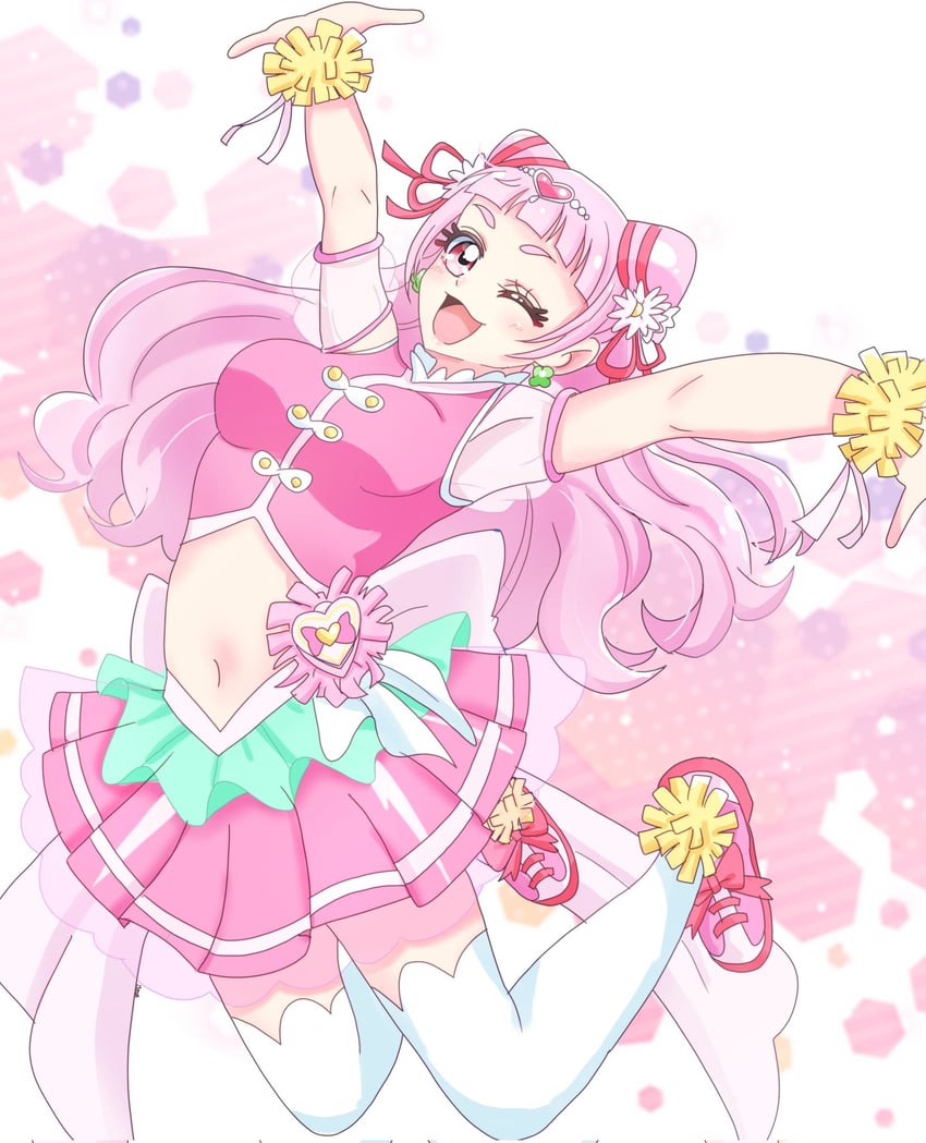 nono hana and cure yell (precure and 1 more) drawn by momotarouooi