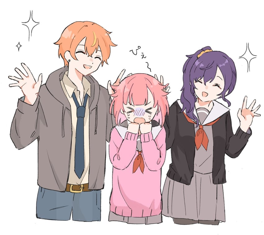 asahina mafuyu, ootori emu, and shinonome akito (project sekai) drawn by aise27820265