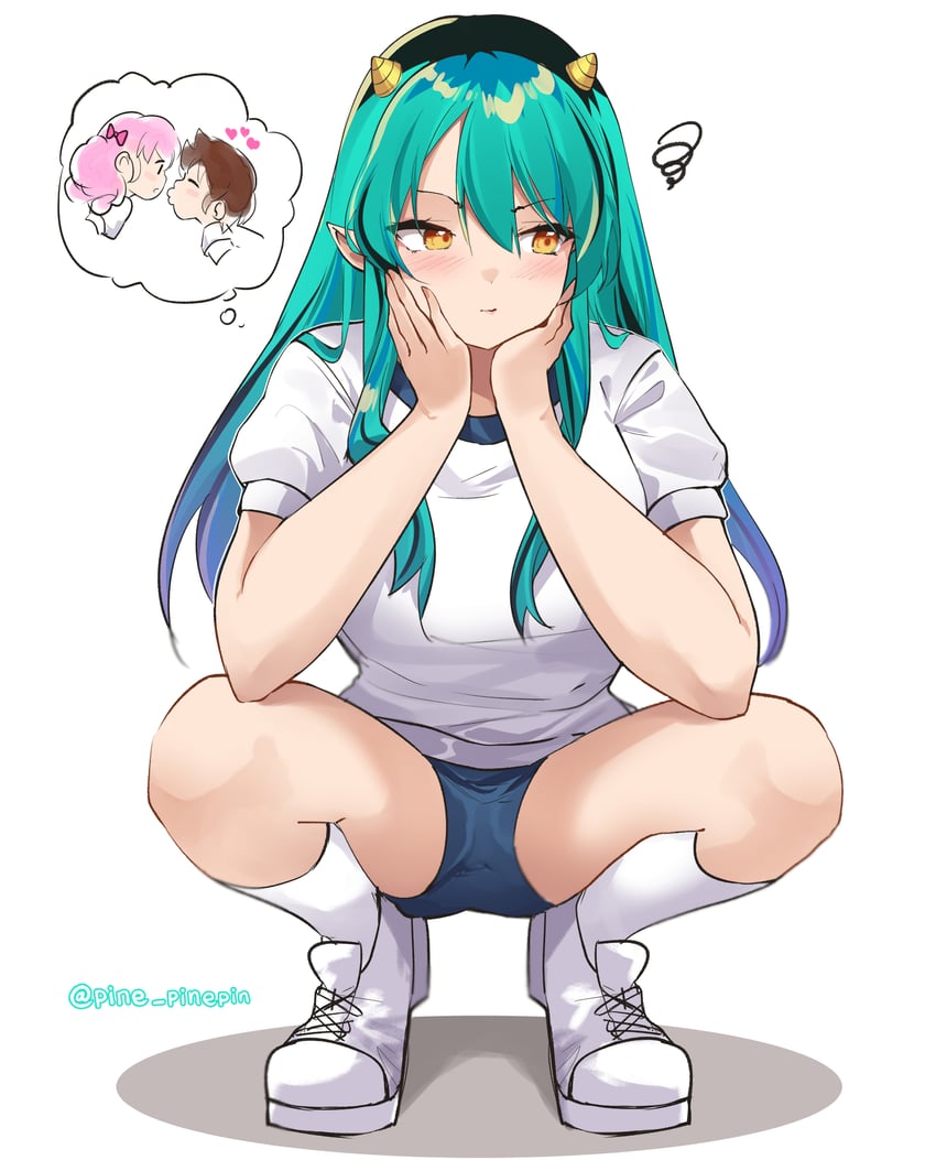 lum, moroboshi ataru, and ran (urusei yatsura) drawn by pinepin