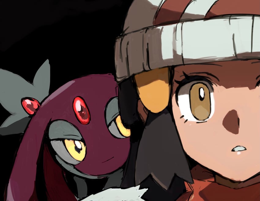 dawn and mesprit (pokemon and 1 more) drawn by shichibee_(stm_mimi)