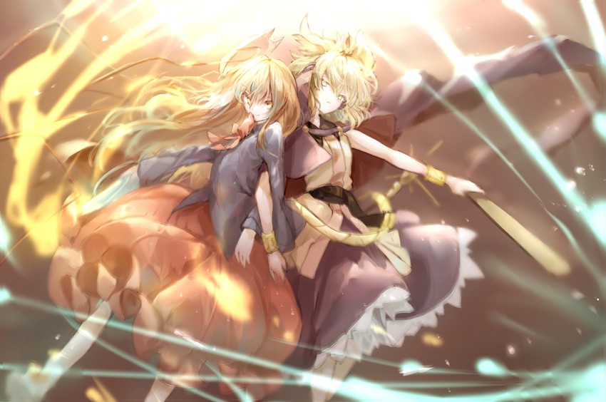 toyosatomimi no miko and hata no kokoro (touhou) drawn by huang_li_ling