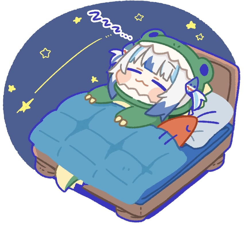 gawr gura and ebi-chan (hololive and 1 more) drawn by same_anko