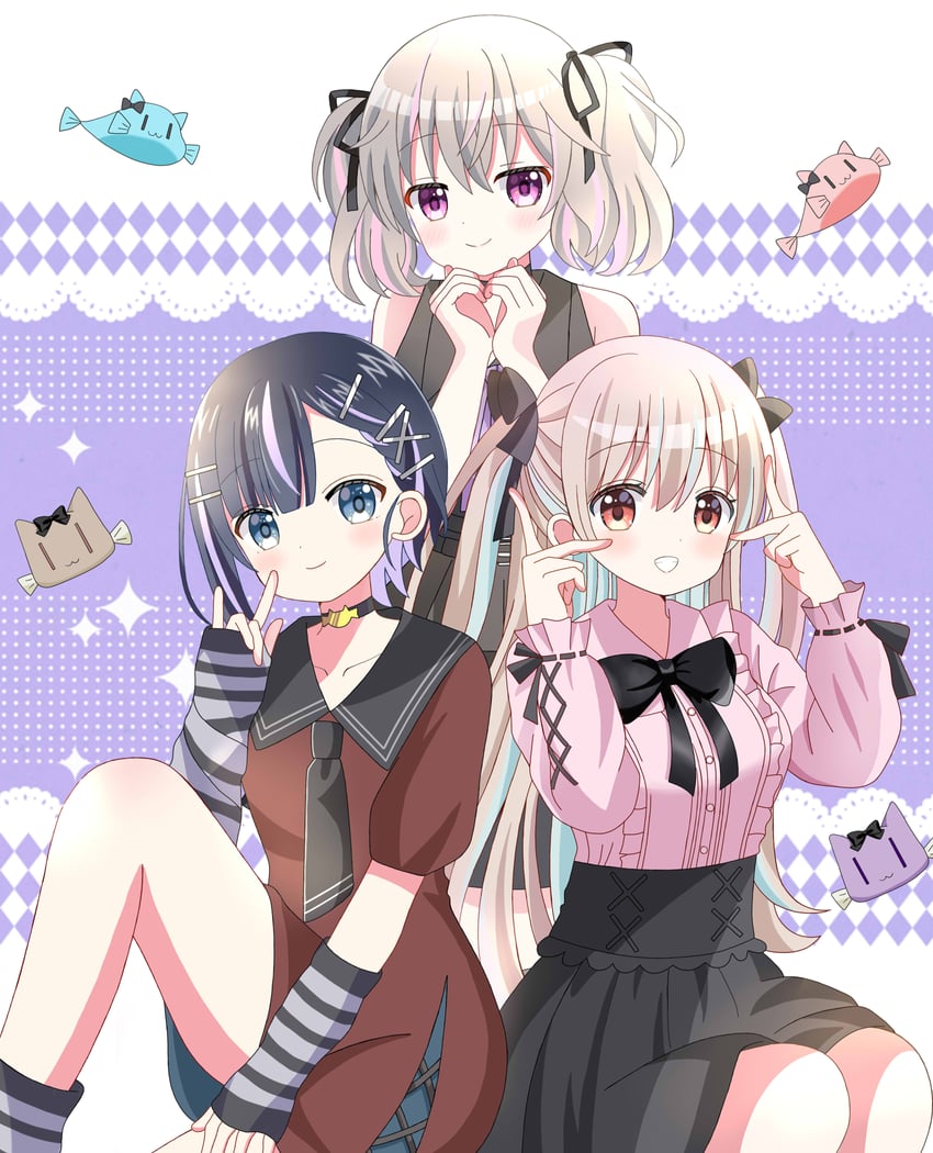 yoshinaga koi, minagi koharu, minagi hiyori, and sea nyan (slow loop) drawn by ryoutan