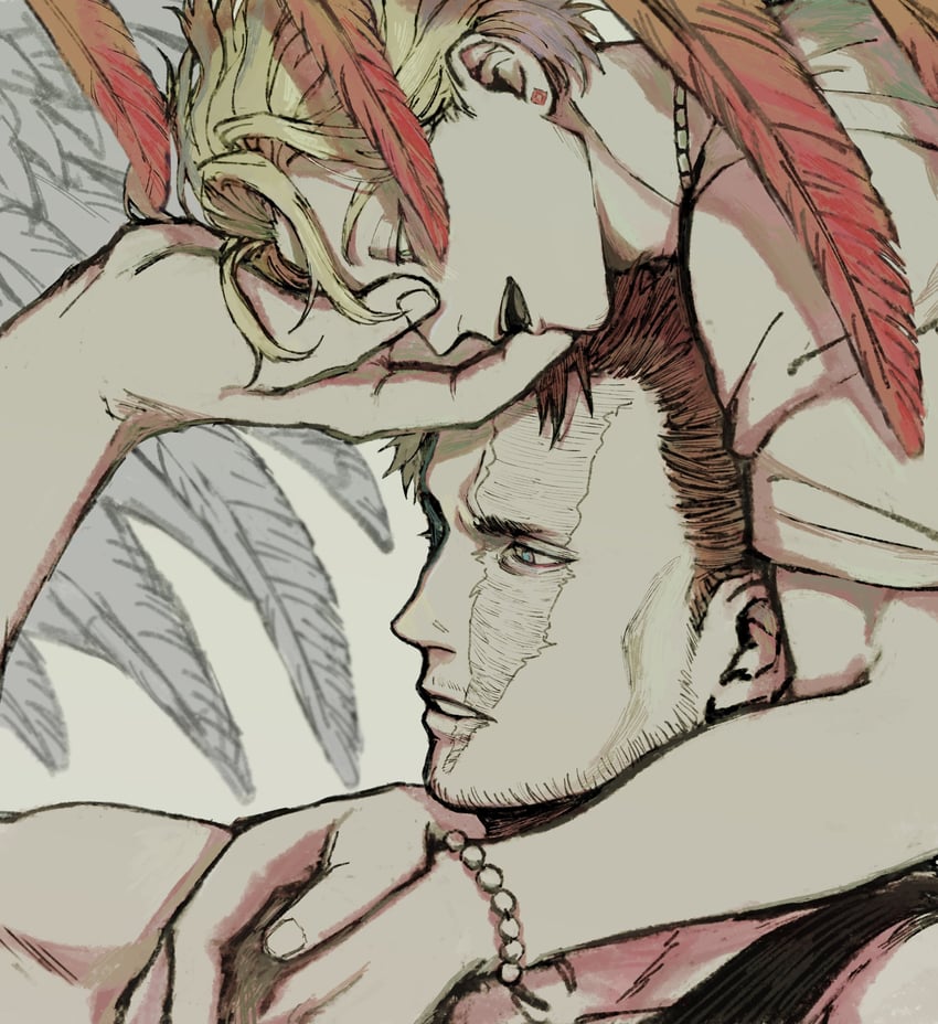 endeavor and hawks (boku no hero academia) drawn by bonjiri_5