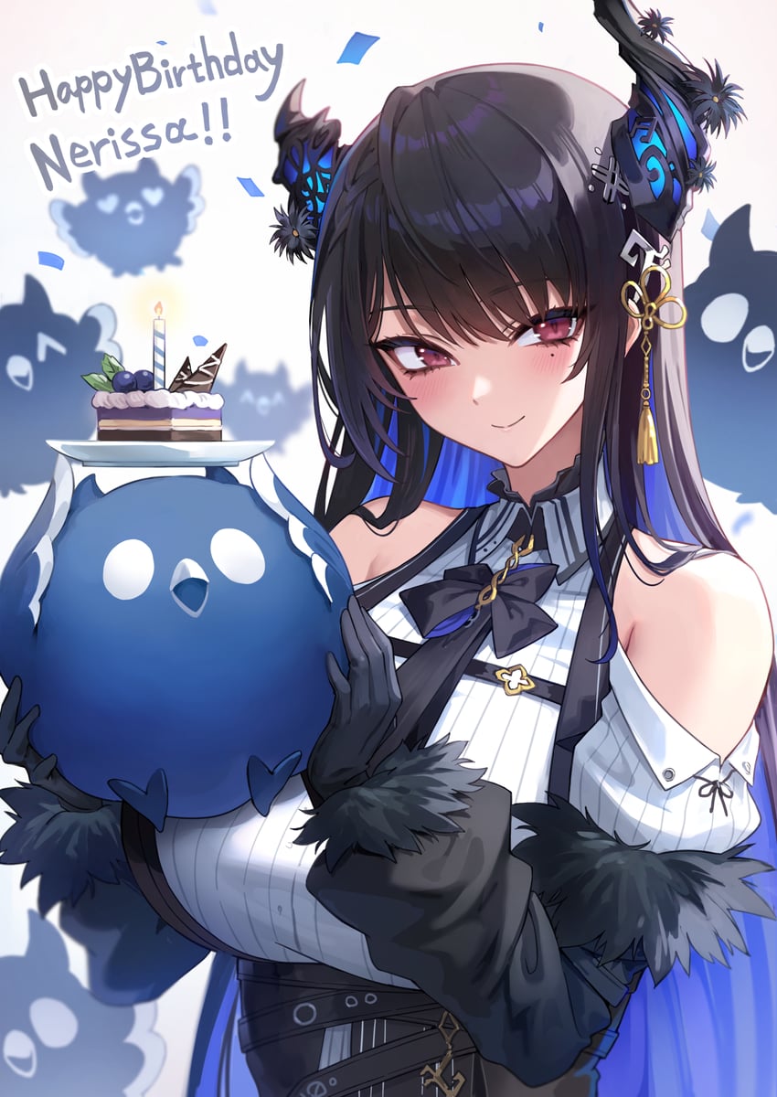 nerissa ravencroft and jailbird (hololive and 1 more) drawn by oopartz_yang