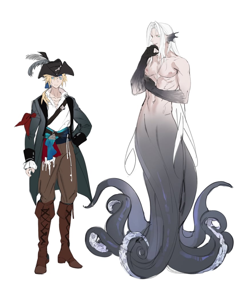 cloud strife and sephiroth (final fantasy and 1 more) drawn by xianyu314